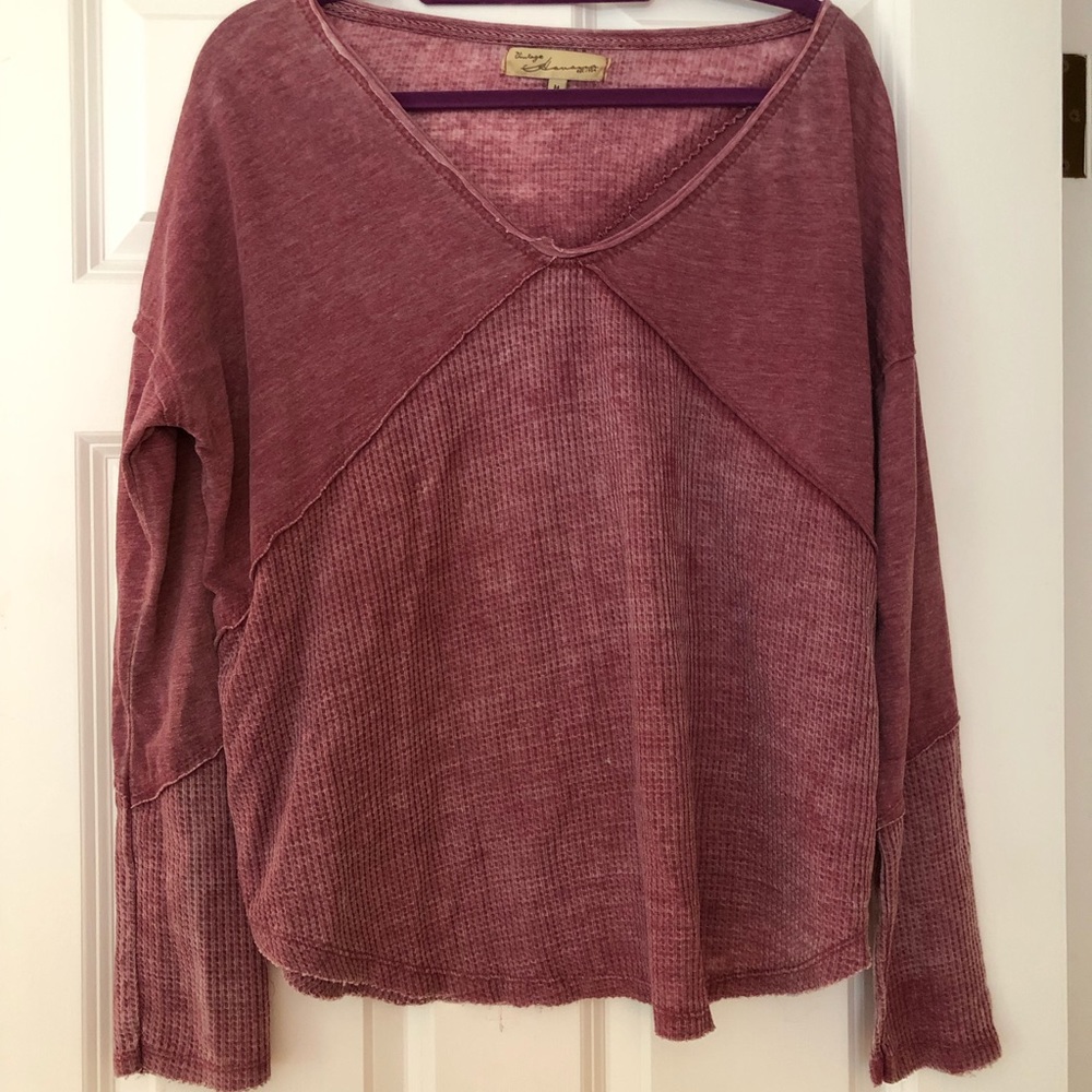 Vintage Havana Waffle Knit Top
